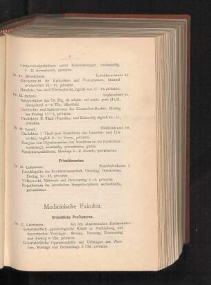 Medicinische Fakultät.