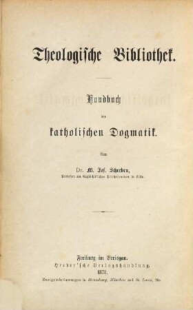 Handbuch der katholischen Dogmatik, 2