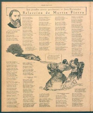 Selección de Martín Fierro : Los grandes poetas gauchescos. - José Hernández