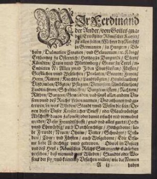 1r-6r, Copia Kayserl. Aachts-Erklerung...