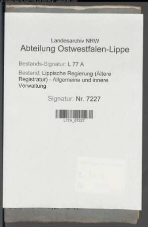Liquidation der Unkosten der preußischen Kommandatur zu Detmold