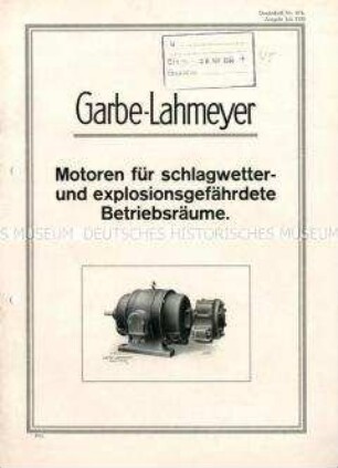 Motoren für schlagwetter- und explosionsgefährdete Betriebsräume.