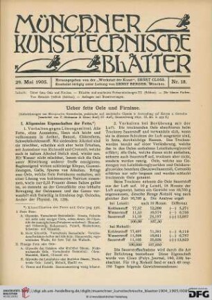 1: Ueber fette Oele und Firnisse [1]