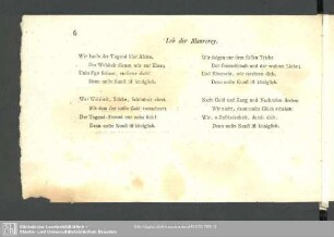 Lob der Maurerey.