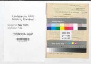 Entnazifizierung Josef Hellebrandt , geb. 13.03.1891 (Angestellter)