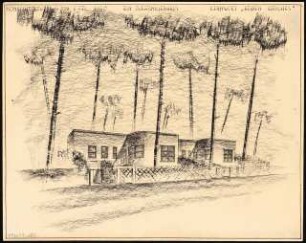Zweifamilienhaus Monatskonkurrenz Februar 1930: Perspektivische Ansicht
