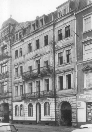 Dresden-Neustadt, Bischofsweg 26. Wohnhaus mit Gaststätte (1868). Straßenansicht