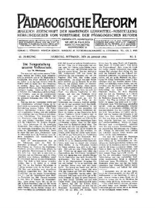 Die Neugestaltung unserer Volksschule