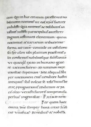 Mindener Sakramentar. Textseite in karolingischer Minuskel
