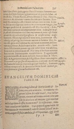 Evangelivm Domenicae Paschae.