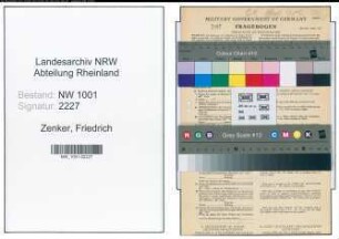 Entnazifizierung Friedrich Zenker, geb. 29.09.1886 (Angestellter)