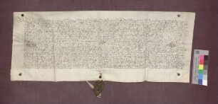 Dompropst und Kapitel von Basel verpfänden an Cornelius von Lichtenfels, Schulherrn des Stifts, eine Gült von 15 Gulden auf ihren Einkünften um 300 Gulden.