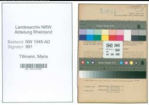 Entnazifizierung Maria Tillmann , geb. 08.01.1908 (Angestellte)