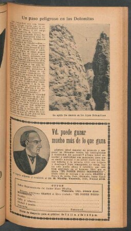Un paso peligroso en las Dolomitas