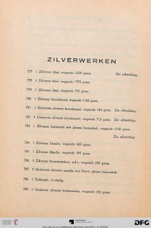 Zilverwerken (Nr. 777-1239)