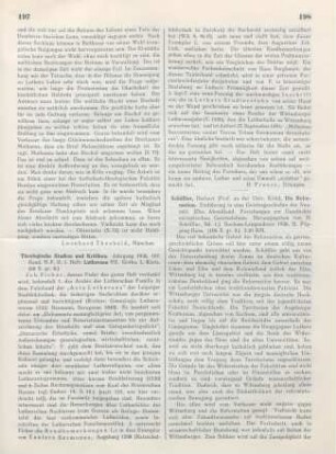 198-199 [Rezension] Schöffler, Herbert, Die Reformation