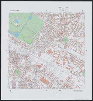5 : Gemarkungen Dresden Strehlen, Gruna, Altstadt II, Seidnitz, Reick, Leubnitz-Neuostra, Striesen, Mockritz, 1990 : 5 : Gemarkungen Dresden Strehlen, Gruna, Altstadt II, Seidnitz, Reick, Leubnitz-Neuostra, Striesen, Mockritz. - 21. Aufl. - [Dresden] : Stadtvermessungsamt , 1990. - 1 Kt. : mehrfarb.