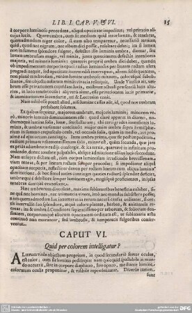 CAPUT VI. Quid per colorem intelligatur?