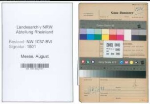 Entnazifizierung August Meese , geb. 01.12.1881 (Rentmeister)