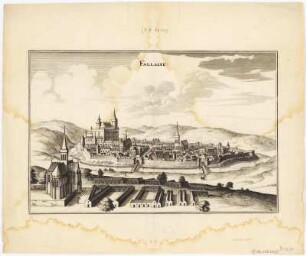 Ansicht von Falaise in Frankreich, Kupferstich, 1657 : Fallaise. - [Frankfurt] : [Caspar Merian] , [1657]. - 1 Kunstbl. : Kupferstich ; 29 x 19 cm