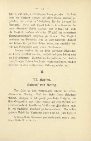 VI. Kapitel. Entwurf von Nering