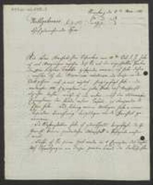 Brief von Jacob Sturm an Unbekannt