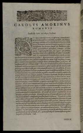 Carolus Amorinus Romanus [...]