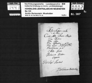 Johann Baptist Vanhal: Missa Solennis in C / a 18 Parti / Canto, Alto, Tenore, Basso, / Due Violini / Due Oboe / Due Flauti / Due Corni in Benedictus / et Agnus Dei. / Due Clarini in C. / Alto-Viola / Violoncello Violone / Organo / Del: Sig. Vanhal; Ms.ca. 1790.