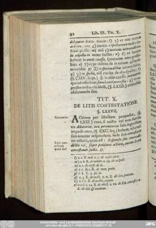 Tit. X. De Litis Contestatione.