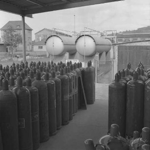 Flüssiggas-Verteilerstelle der Stadtwerke im alten Durlacher Gaswerk.
