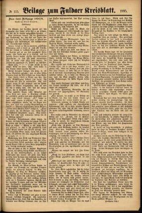 Zweite Ausgabe vom Samstag, den 28. September 1895.