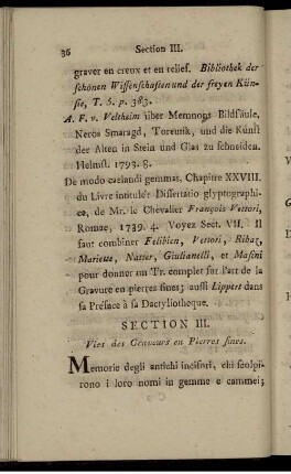 Section III. Vies des Graveurs en Pierres fines.