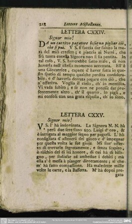 Lettera CXXIV. Signor mio!
