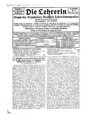 Die Vorschläge des Frauenberufsamtes des Bundes Deutscher Frauenvereine zur Ausgestaltung der Pflichtfortbildungsschule für Mädchen