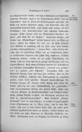 Begünstigung des Ballets.