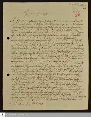 Brief von Johann Ernst Bergmann an Georg Christian Knapp über die Auseinandersetzungen zwischen den christlichen Religionsgemeinschaften in Amerika.