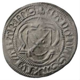 Münze, 1/2 Groschen (Schwertgroschen), 1482