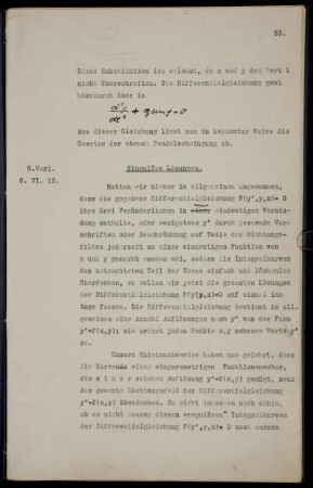 § 6: Singuläre Lösungen