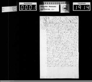 Neujahrsschreiben 1731