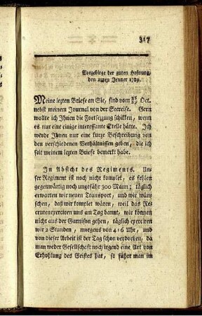 Vorgebirge der guten Hofnung, den 28ten Jenner 1789.