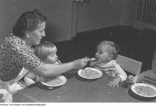 Dresden, Weißer Hirsch. Kinderkrippen Meuslitzer Straße und Collenbuschstraße, Oktober 1952