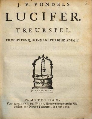 J. V. Vondels Lucifer : Treurspel