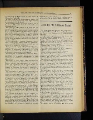 Le zinc dans l'Etat de Chihuahua (Mexique)