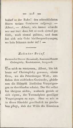 Zehnter Brief.