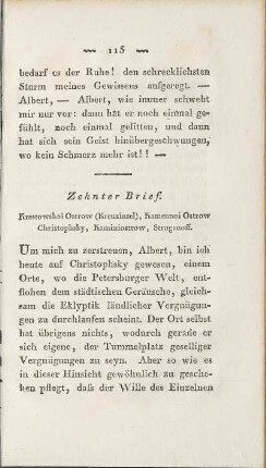 Zehnter Brief.
