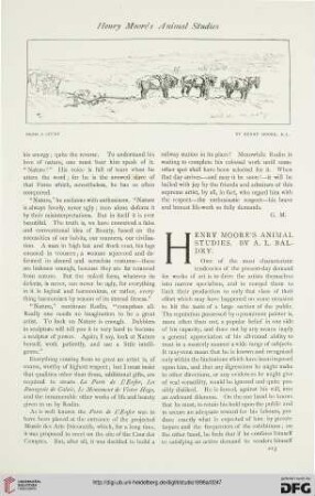 13: Henry Moore's animal studies