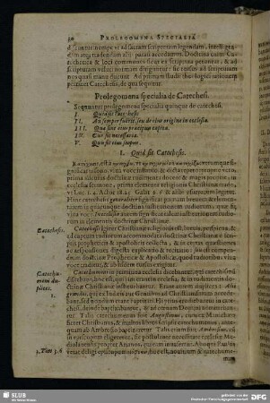 Prolegomena specialia de catechesi