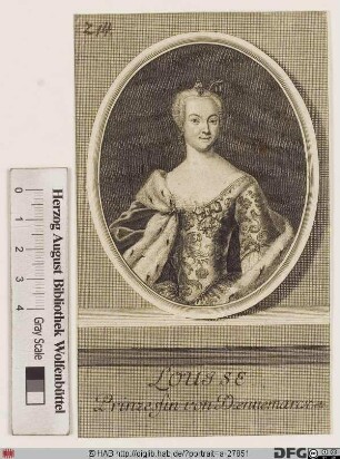 Bildnis Luise, Herzogin zu Sachsen-Hildburghausen, geb. kgl. Prinzessin von Dänemark