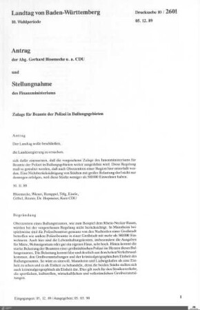 Drucksachen 2601-2730: Anträge, Anfragen, Gesetzentwürfe