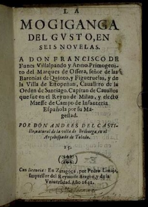 La Mogiganga Del Gvsto, En Seis Novelas